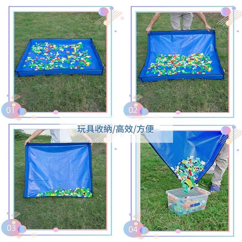 100x200cm 兒童玩具池積木收納爬行墊多功能折疊防水圍欄室內外通用遊戲沙池