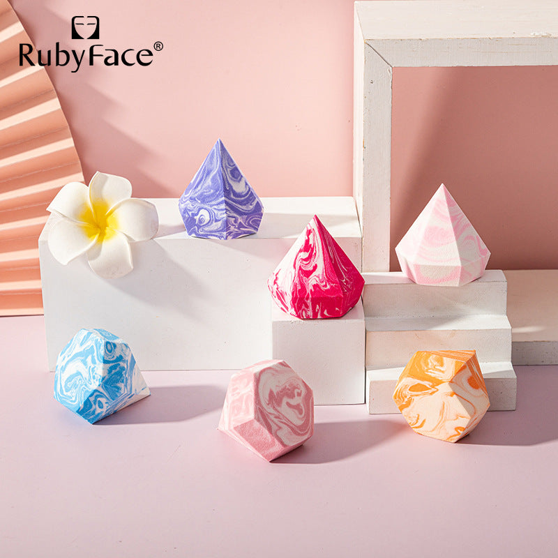 Rubyface鑽石型乾濕兩用化妝工具美妝蛋