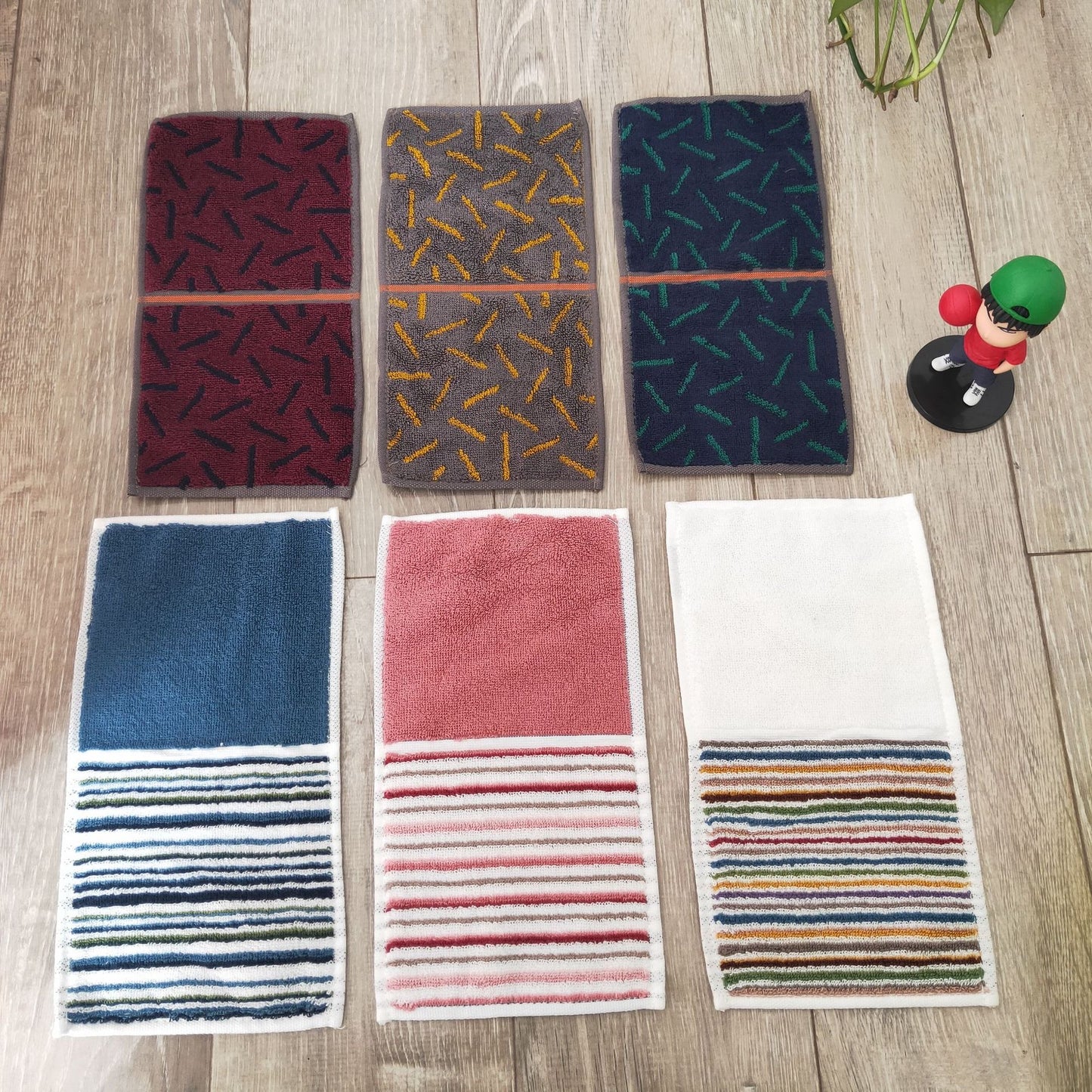 日本熱賣提花雙面毛巾洗面巾14x25cm