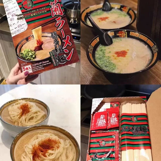 日本食品一蘭拉麵博多細面直條麵 (5食入/1盒) 4562214822893 EXP:2026/06 香港客戶免運費