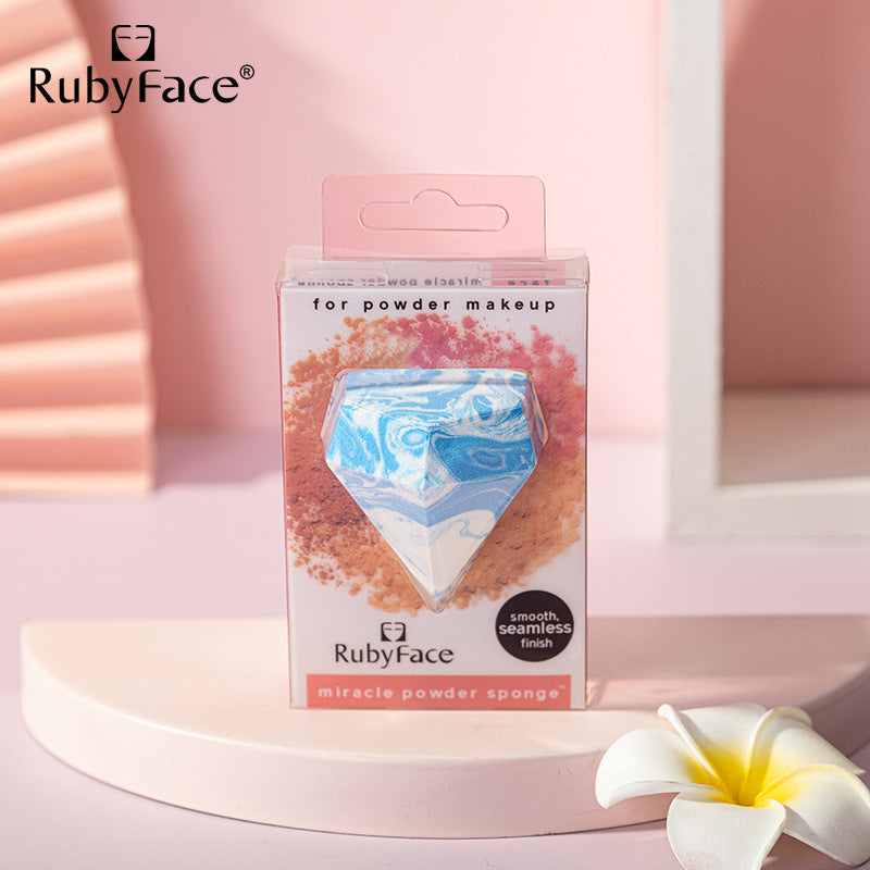 Rubyface鑽石型乾濕兩用化妝工具美妝蛋