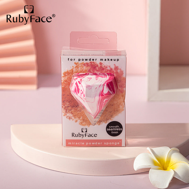 Rubyface鑽石型乾濕兩用化妝工具美妝蛋