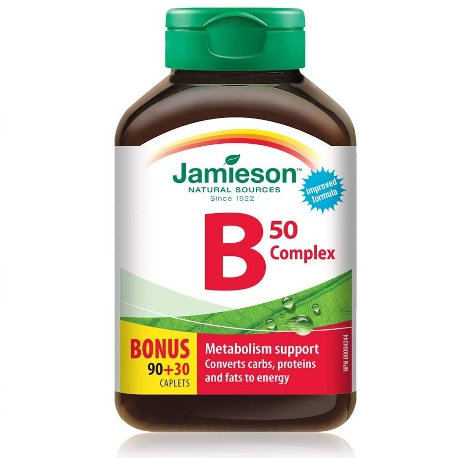 JAMIESON 天然維他命B50 (120粒) EXP:2027/06-10 (064642048851)