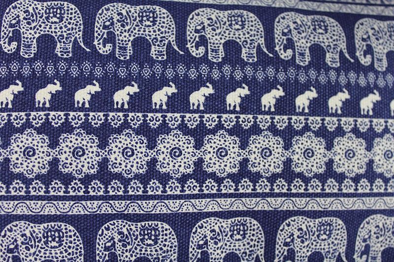 泰國手工 Muuzar Indy 無紡布藍色大象圖案小手袋 斜孭袋(限量款)