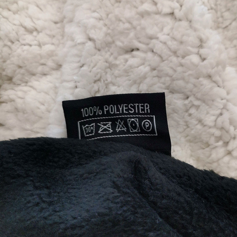 Denmark HYGGE black double-sided fleece black and white lamb fleece blanket office blanket 125x150cm