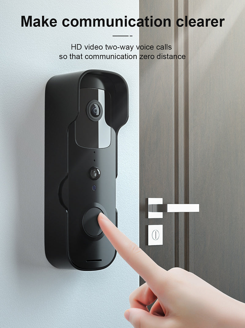 智能無線可視門鈴對講手機監控wifi門鈴Tuya - T30白色( 支持google Assistant ,Amazon Alexa)
