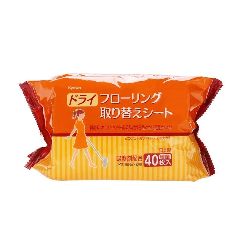 日本製造 KYOWA地板清潔濕紙巾 拖地紙 紙拖把 濕抺地紙 方便清理家居 銀離子清潔去污濕紙巾
