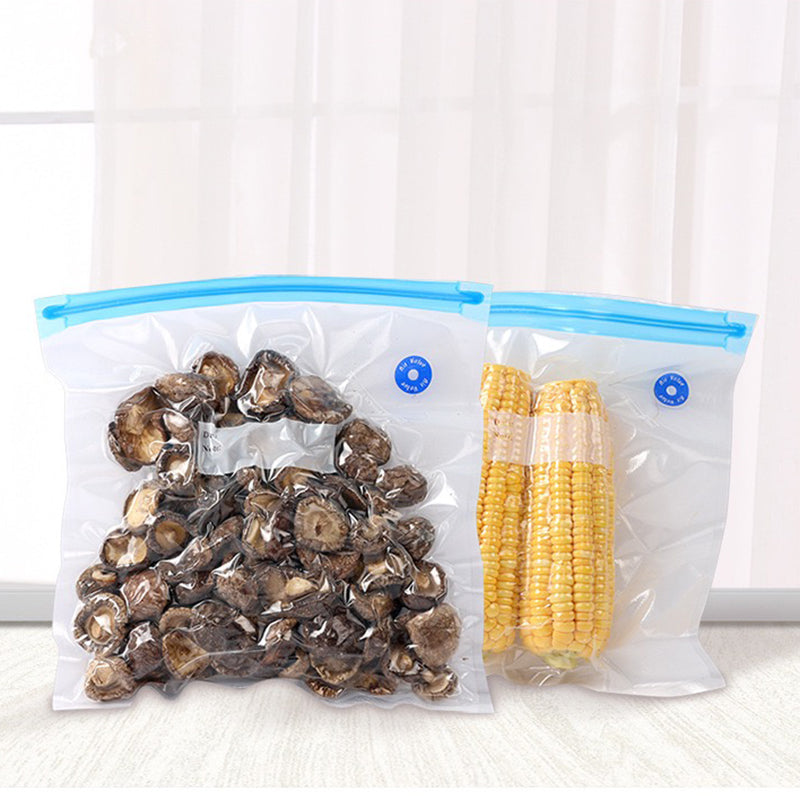【5個裝】真空食品袋食物真空壓縮袋熟食抽氣泵包裝袋家用密封保鮮袋