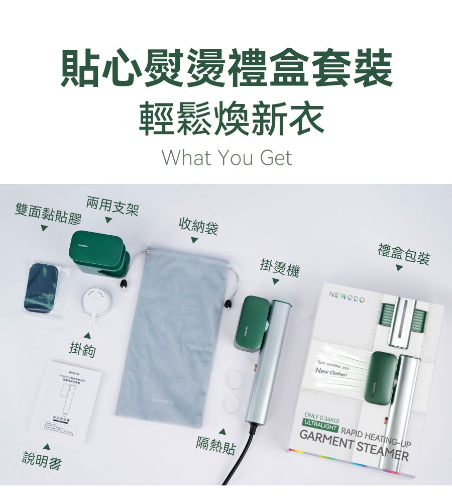 NEWEDO輕感即熱即平微霧煥新掛燙機
