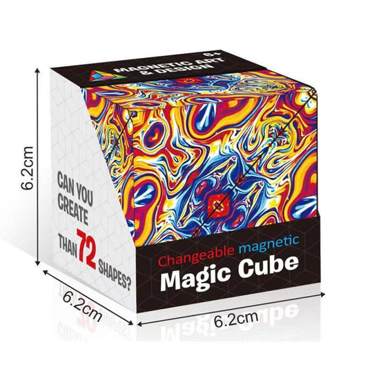 磁性百變魔方幾何立體積木減壓益智玩具解壓變形Fidget