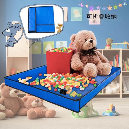 100x200cm 兒童玩具池積木收納爬行墊多功能折疊防水圍欄室內外通用遊戲沙池