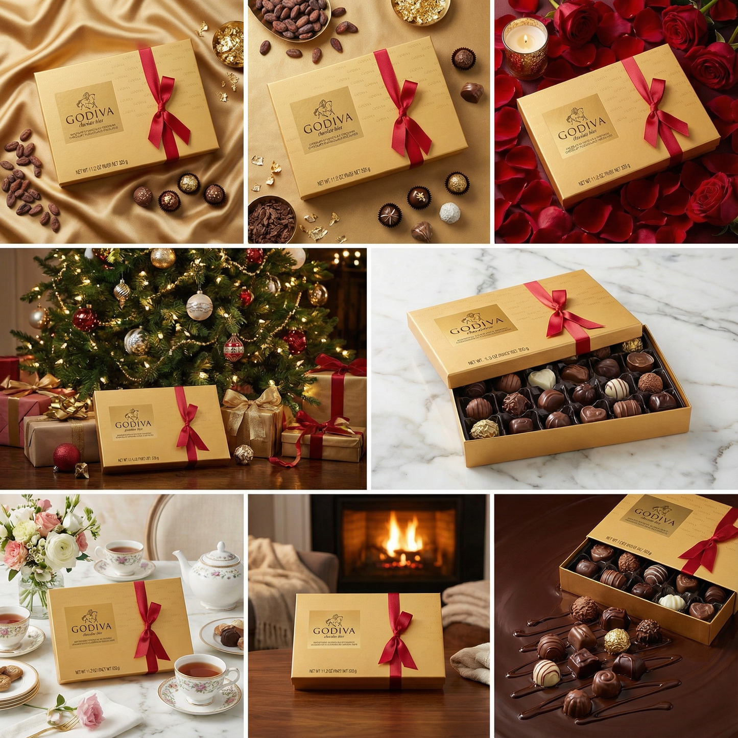 限量現貨GODIVA 金色什錦巧克力創意 031290162840 聖誕節禮盒