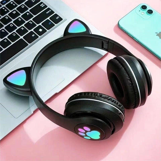 新款B39M可愛貓耳朵藍牙耳機可折疊頭戴耳機