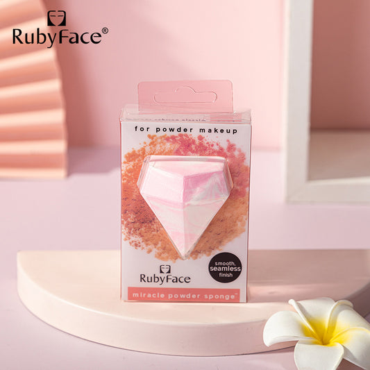 Rubyface鑽石型乾濕兩用化妝工具美妝蛋