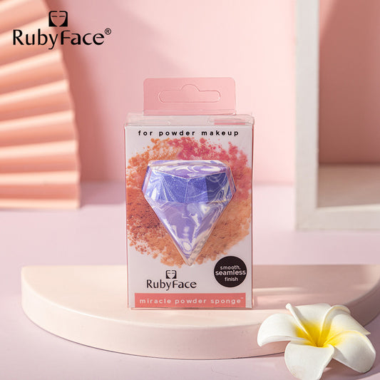 Rubyface鑽石型乾濕兩用化妝工具美妝蛋