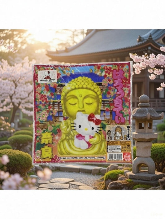 ［香港客戶免運費］限量珍藏！Hello Kitty × 大佛可愛手帕 made in Japan