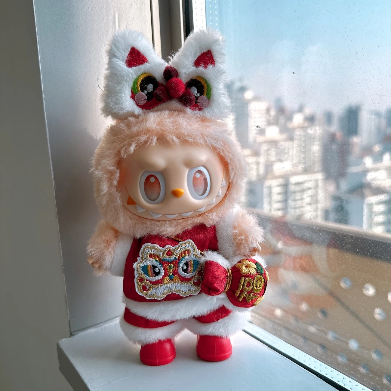 Labubu新年換醒獅新衫適用1/2/3代套裝（只賣衣服）