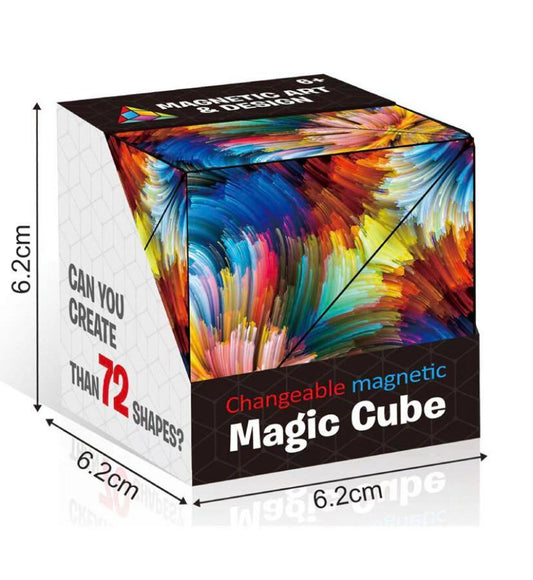 磁性百變魔方幾何立體積木減壓益智玩具解壓變形Fidget