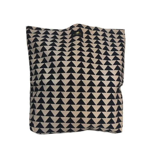 泰國Muuzar Indy黑白三角帆布手挽袋購物袋(限量款)