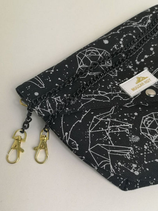 泰國Muuzar Indy無紡布黑色星空小手袋斜孭袋(限量款)