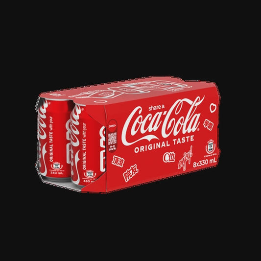 [8罐裝] Coca Cola原味罐裝可口可樂汽水330ml (4890008100941) EXP270226