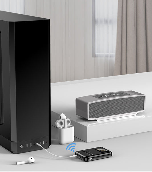 藍牙5.0接收器發射器二合一適配器電腦視音箱車載FM