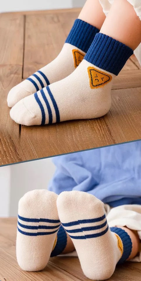 【一套5對】韓國款兒童卡通中筒襪童襪襪子