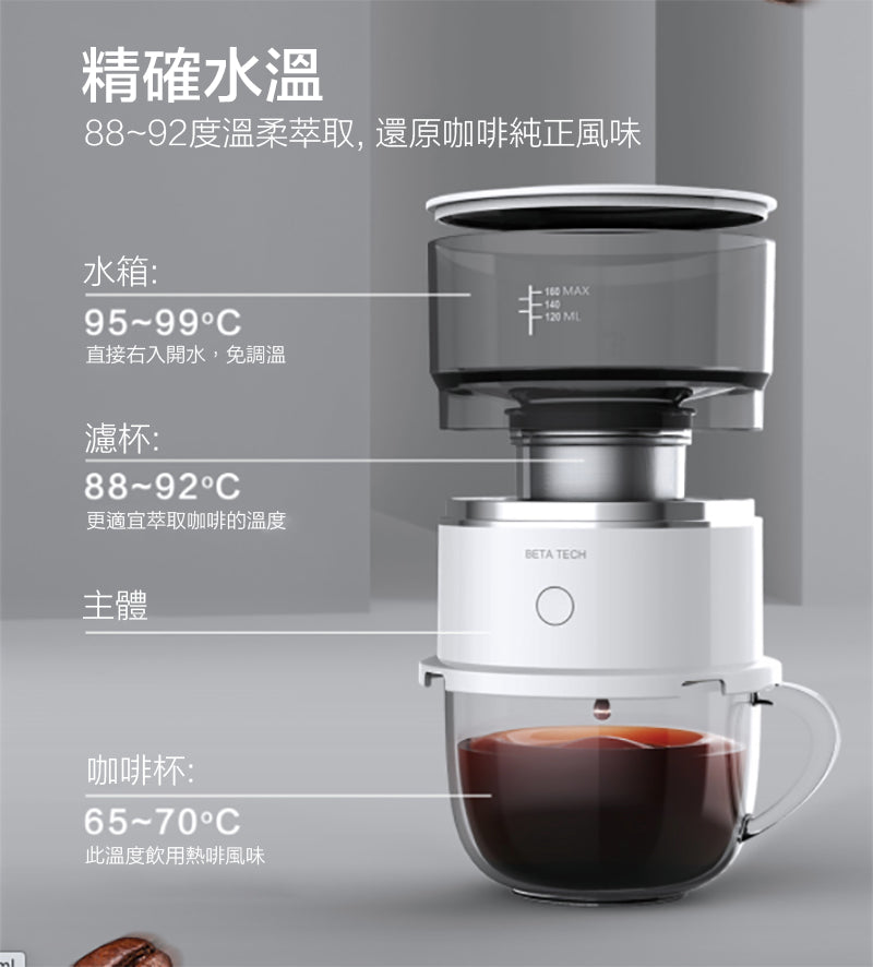 智能自動手沖咖啡機 304不銹鋼迷你便攜式滴漏咖啡壺