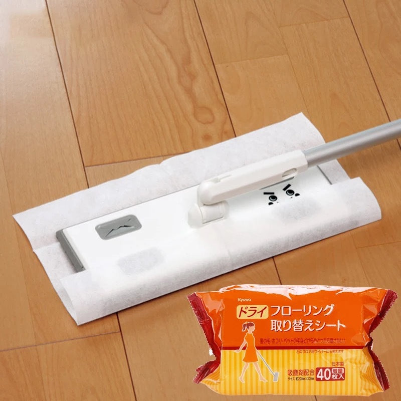 日本製造 KYOWA地板清潔濕紙巾 拖地紙 紙拖把 濕抺地紙 方便清理家居 銀離子清潔去污濕紙巾