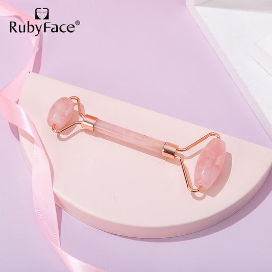 玉石美容器水晶玉石滾輪刮痧板套裝組合 臉部按摩器 面部玉推