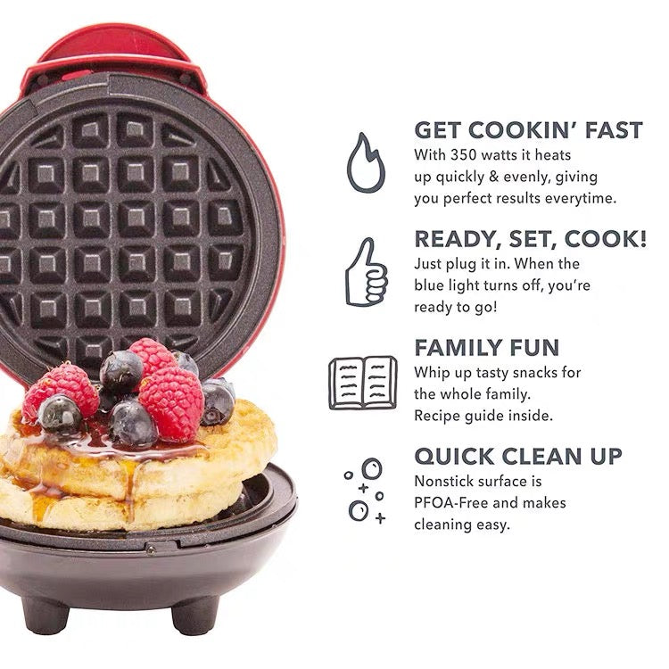 新品 MIN MAKE WAFFLE 迷你華夫餅機 家用兒童烘焙機多功能蛋糕機