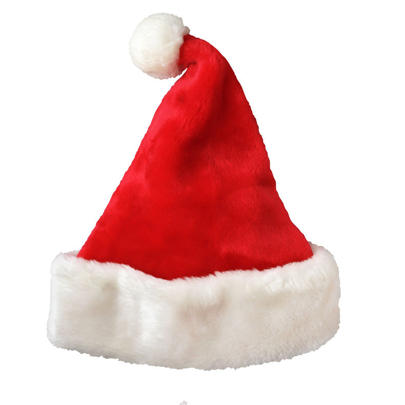 聖誕節日服飾裝扮長毛絨加厚聖誕帽子短毛絨聖誕帽成人
